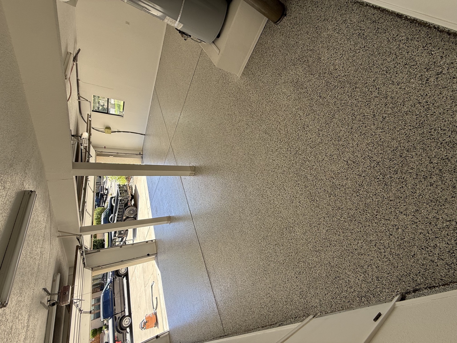 Residential 3 car garage metallic epoxy floor